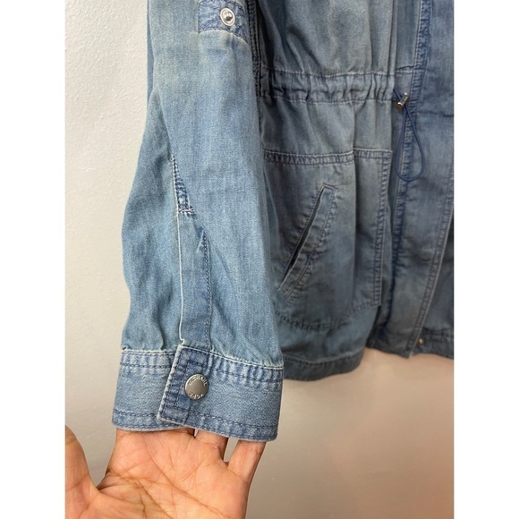 Michael Michael Kors Anorak Women’s Denim Utility Jacket 100% Cotton Size: XS - Picture 8 of 16